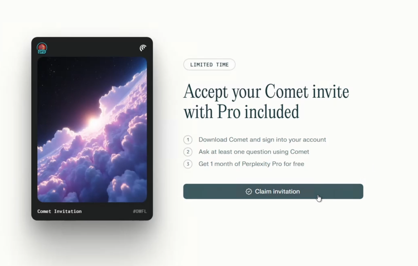 Step 1: Claim Free Invitation